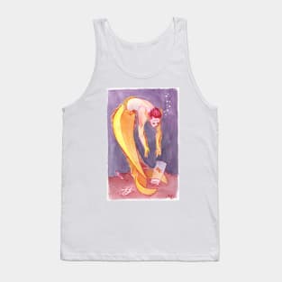 MerMay Goldfish Merman Rescuer Watercolor Tank Top